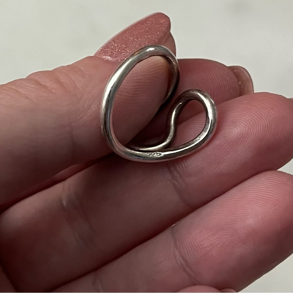 Sterling Silver 925 Wave Ring - image 6